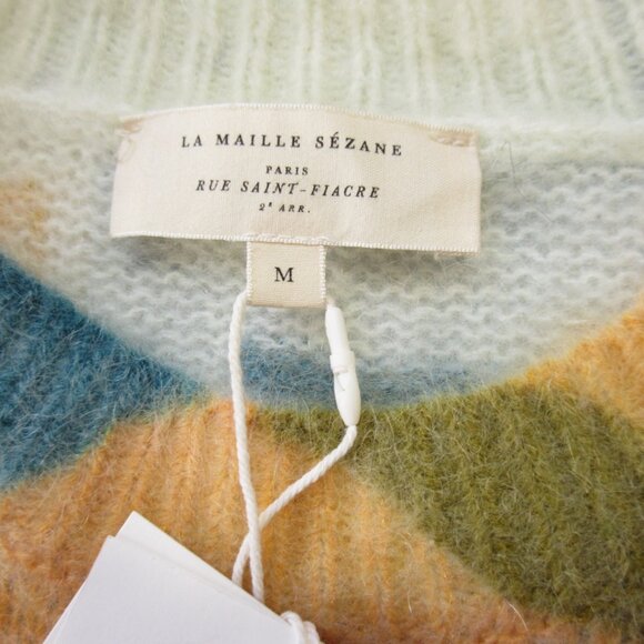 NWT Sezane Isadora Jumper in Flowers Mohair Wool Blend Sweater M - Picture 8 of 9